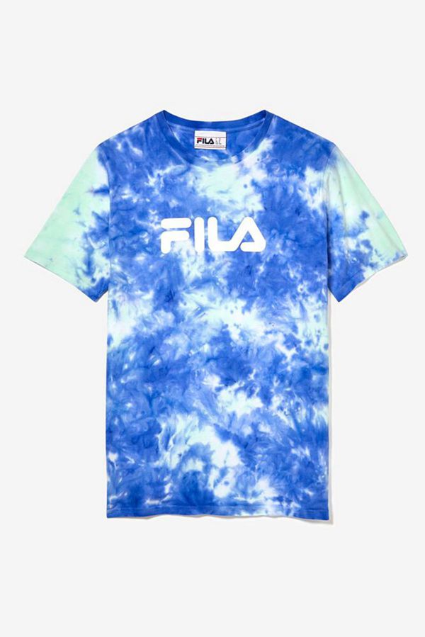 Fila Tie Dye Men's Tee - Blue/Green/White,NZ 31-1875